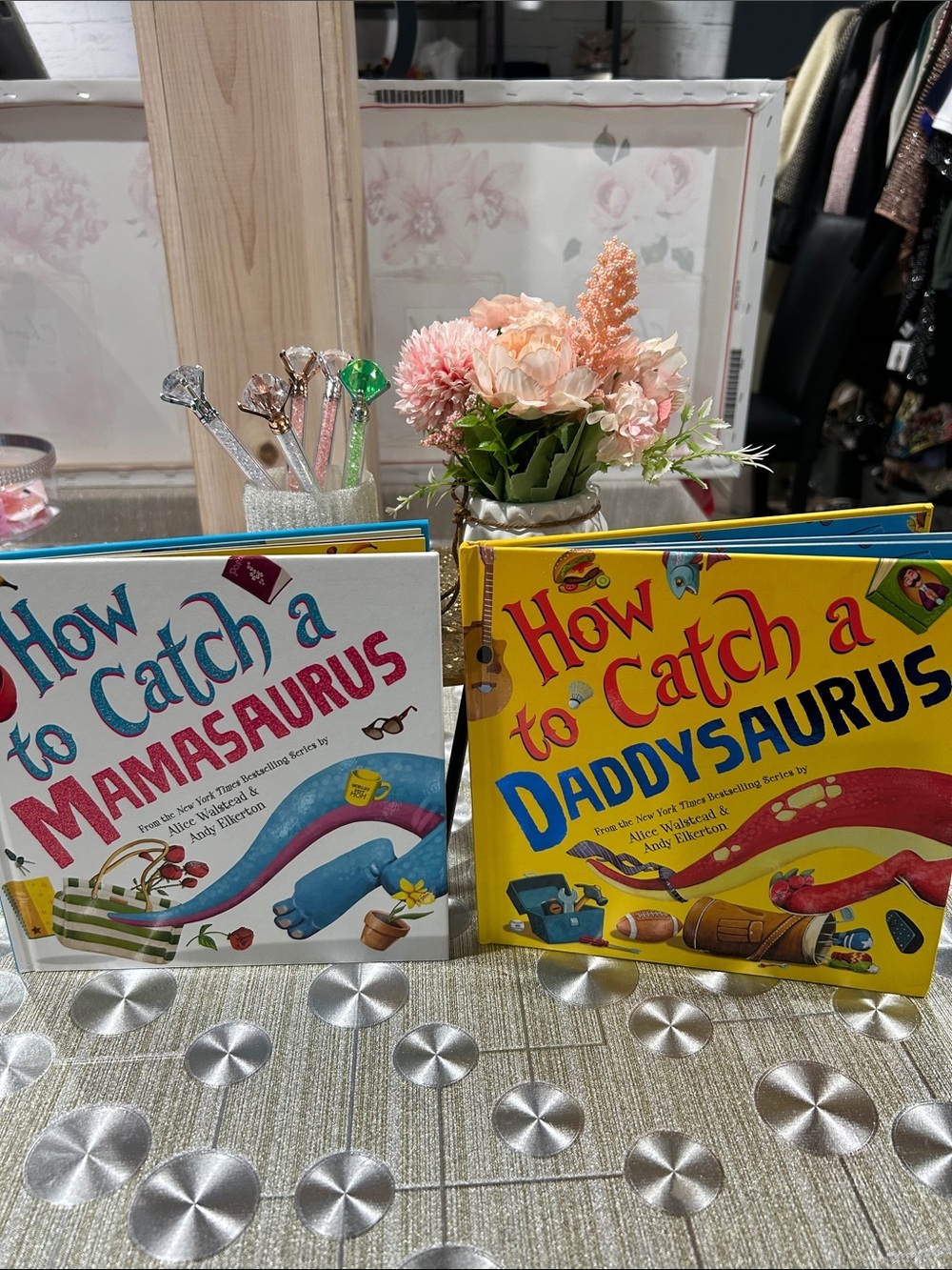 How to Catch a Mamasaurus & Daddysaurus Board Book Set - Bundle.